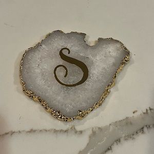 Anthropologie: “S” initial drink coaster